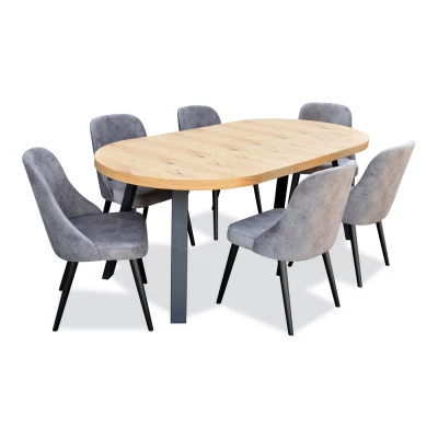 Stůl S3 s židlemi K78 - rozložený